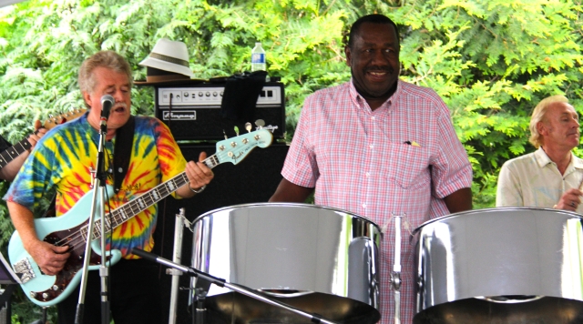 World renown steel panist, Kenrick Headly performed with Red Stone Alley Band