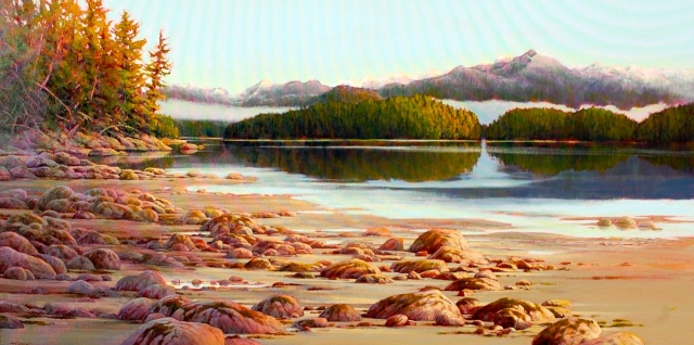 Quiet Passage. Acrylic  24x48 by Jack Turpin